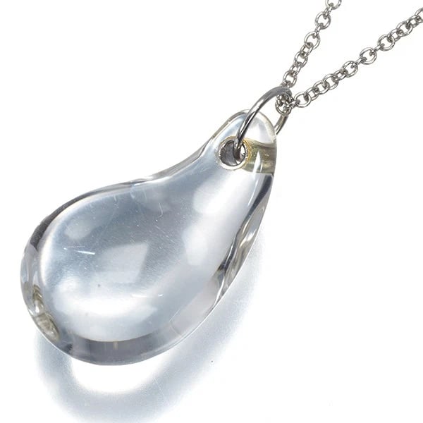 TIFFANY&CO. NECKLACE QUARTZ TEARDROP 950 PLATINUM: Tiffany&Co. Necklace Quartz Teardrop 950 Platinum Brand: Tiffany & Co. Type: Necklace Material: 950 / Platinum, Main Stone/Creation NATURAL Color: Silver Size: Necklace length: 41cm Pendant size: 22.0