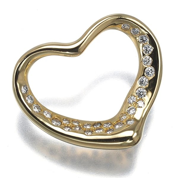 TIFFANY&CO. PENDANT DIAMOND OPEN HEART SINGLE-CUT 18K YG: Tiffany&Co. Pendant Diamond Open Heart Single-cut 18K YG Brand: Tiffany & Co. Type: Pendant Material: 18K / 750 / Yellow Gold, Main Stone/Creation NATURAL Color: Yellow Gold Size: Design size: 18.0 x 