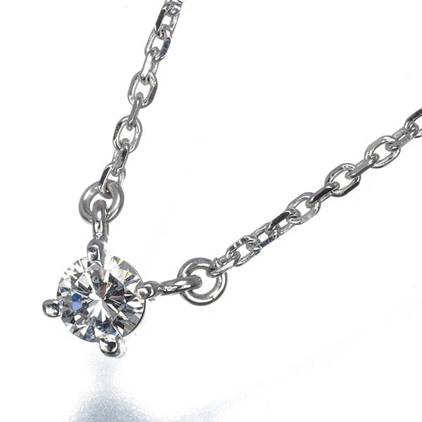 TASAKI NECKLACE DIAMOND SOLITAIRE PT: TASAKI Necklace Diamond Solitaire Pt Brand: TASAKI Type: Necklace Material: Platinum, Main Stone/Creation NATURAL Color: Silver Size: Necklace length: 38cm Accessories: None Accessories Notice: When