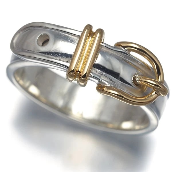 HERMES RING CEINTURE 925 STERLING SILVER: HERMES Ring Ceinture 925 Sterling Silver Brand: HERMES Type: Ring Material: 925 / Sterling Silver 18K / 750 / Yellow Gold, Color: YG,Silver Size: US 6 Accessories: None Accessories Notice:
