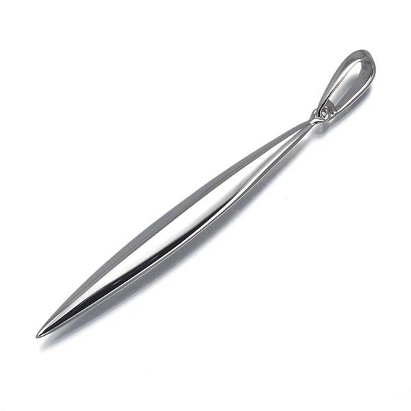 TIFFANY&CO. PENDANT FEATHER 18K 750 WHITE GOLD: Tiffany&Co. Pendant Feather 18K 750 White Gold Brand: Tiffany & Co. Type: Pendant Material: 18K / 750 / White Gold, Color: White gold Size: Design size: 38.9 x 4.8mm Total length of the pendant includ