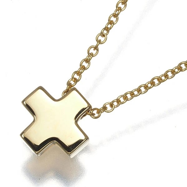 TIFFANY&CO. NECKLACE ROMAN CROSS 18K 750 YELLOW GOLD: Tiffany&Co. Necklace Roman Cross 18K 750 Yellow Gold Brand: Tiffany & Co. Type: Necklace Material: 18K / 750 / Yellow Gold, Color: Yellow Gold Size: Necklace length: 41cm Pendant size: 7.8 x 7.7mm