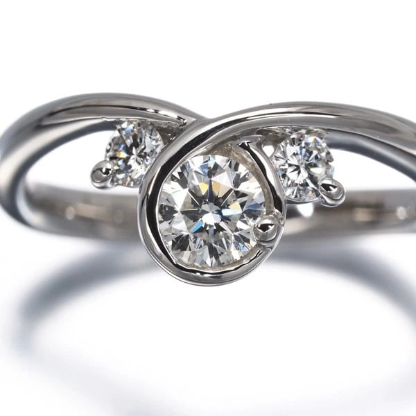 DIAMOND RING 900 PLATINUM - 2