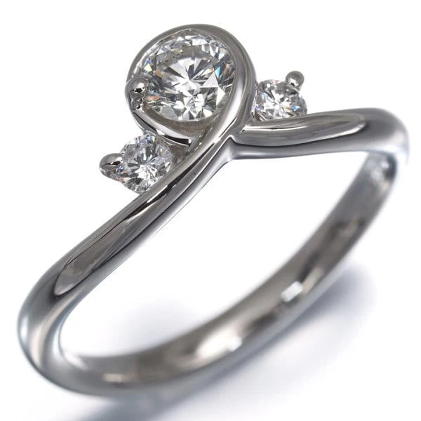 DIAMOND RING 900 PLATINUM - 3
