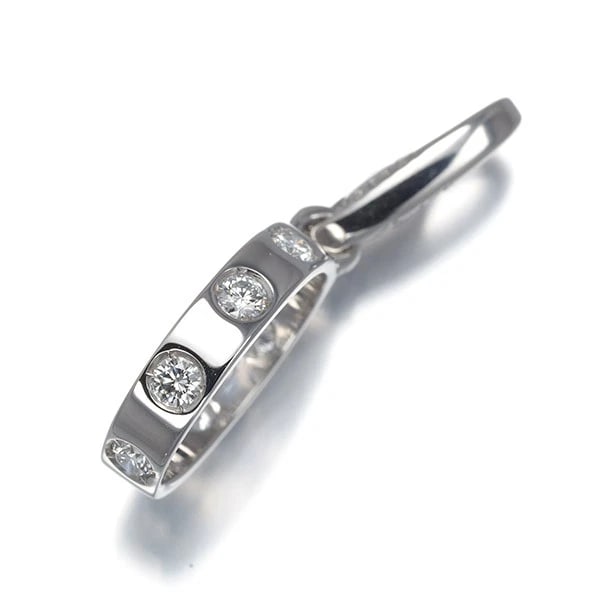CARTIER PENDANT DIAMOND LOVE CHARM 18K: Cartier Pendant Diamond Love Charm 18K Brand: Cartier Type: Pendant Material: 18K / 750 / White Gold, Main Stone/Creation NATURAL Color: White gold Size: Design size: 13.2 x 10.8mm Total length of the