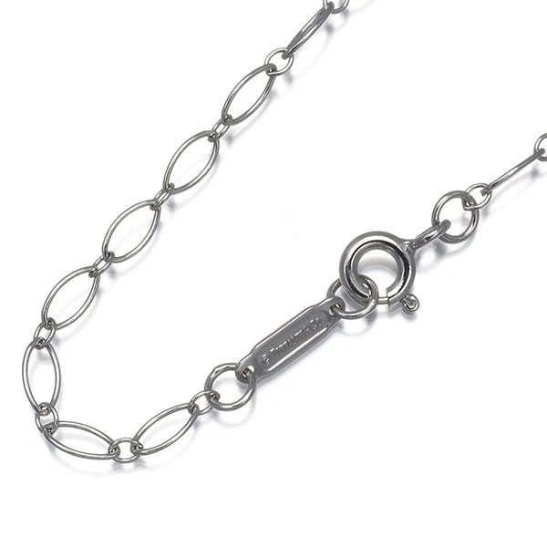 TIFFANY&CO. CHAIN NECKLACE OVAL LINK 18K 750 WHITE GOLD (1 of 2)