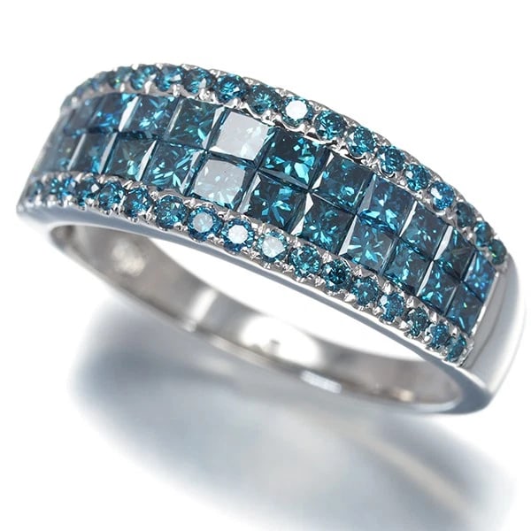 RING BLUEDIAMOND 18K 750 WHITE GOLD: Ring BlueDiamond 18K 750 White Gold Brand: GSTV Type: Ring Material: 18K / 750 / White Gold, Main Stone/Creation NATURAL Color: White gold Size: US 9 Accessories: None Accessories Notice: