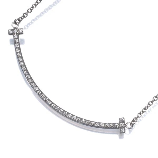 TIFFANY&CO. NECKLACE DIAMOND SMILE SMALL: Tiffany&Co. Necklace Diamond Smile Small Brand: Tiffany & Co. Type: Necklace Material: 18K \750 White Gold, Main Stone/Creation NATURAL Color: White gold Size: Necklace length: 40cm Pendant size: 9.5 