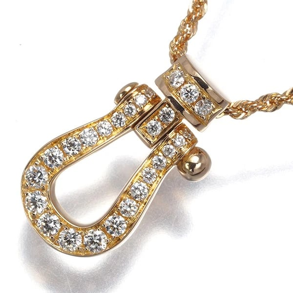 FRED NECKLACE DIAMOND FORCE 10 MEDIUM: FRED Necklace Diamond Force 10 Medium Brand: FRED Type: Necklace Material: 18K / 750 / Rose Gold, Main Stone/Creation NATURAL Color: Rose Gold Size: Necklace length: 44 / 47 / 49cm Pendant size: 16.7 