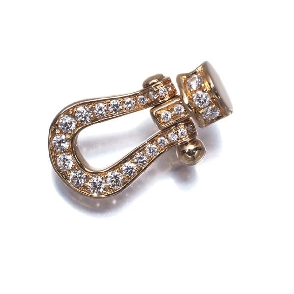 FRED PENDANT DIAMOND FORCE: FRED Pendant Diamond Force Brand: FRED Type: Pendant Material: 18K / 750 / Rose Gold, Main Stone/Creation NATURAL Color: Rose Gold Size: Design size: 16.7 x 10.2mm Bail inner diameter: 2.0mm. Acce