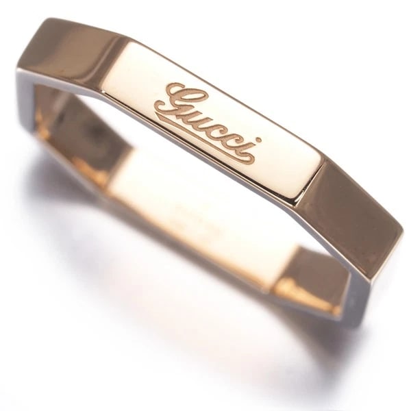 GUCCI RING OCTAGONAL BAND 18K 750 ROSE GOLD: GUCCI Ring Octagonal Band 18K 750 Rose Gold Brand: GUCCI Type: Ring Material: 18K / 750 / Rose Gold, Color: Rose Gold Size: US 5.25 - 5.5 Accessories: None Accessories Notice: When purchasing