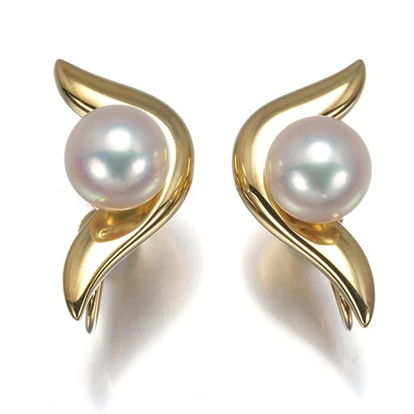 MIKIMOTO EARRINGS AKOYA PEARL 18K 750 YELLOW GOLD: Mikimoto Earrings Akoya Pearl 18K 750 Yellow Gold Brand: MIKIMOTO Type: Earrings Material: 18K / 750 / Yellow Gold, Color: YEllow Gold Size: Design size: 18.3 x 10.5mm Accessories: None Ac