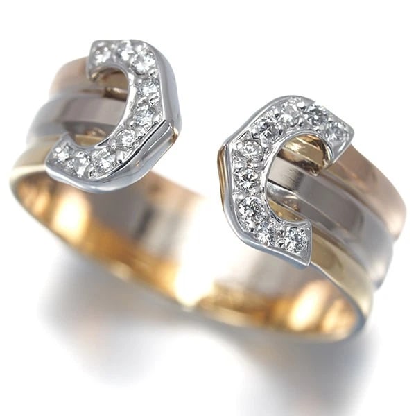 CARTIER RING DIAMOND 2C DOUBLE: Cartier Ring Diamond 2C Double Brand: Cartier Type: Ring Material: 18K / 750 / Yellow Gold 18K / 750 / White Gold 18K / 750 / Rose Gold, Main Stone/Creation NATURAL Color: YG,WG,RG Size: US 5.25 - 5.5