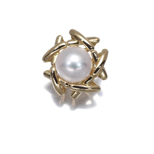 TIFFANY&CO. PENDANT PEARL KISS AROUND 18K: Tiffany&Co. Pendant Pearl Kiss Around 18K Brand: Tiffany & Co. Type: Pendant Material: 18K / 750 / Yellow Gold, Color: YEllow Gold Size: Design size: 12.4 x 13.0mm Bail inner diameter: 3.3 x 2.0mm Des