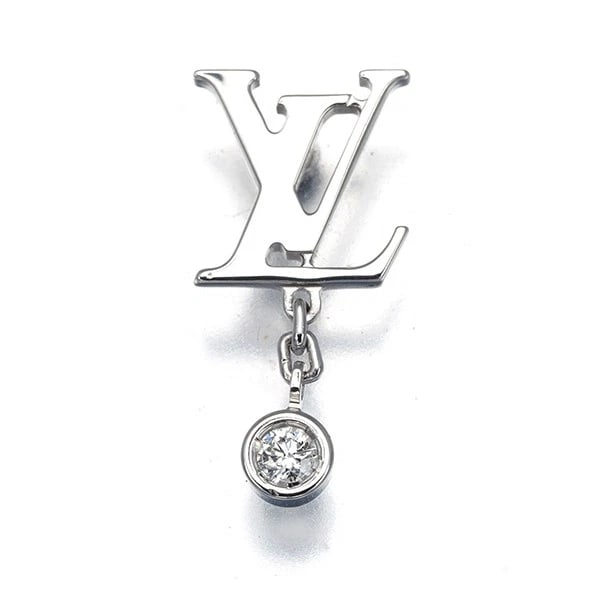 LOUIS VUITTON SINGLE EARRING DIAMOND IDYLLE BLOSSOM: Louis Vuitton Single Earring Diamond Idylle Blossom Brand: Louis Vuitton Type: Single Earring Material: 18K / 750 / White Gold, Main Stone/Creation NATURAL Color: white gold Size: Design size: 15.7 x 