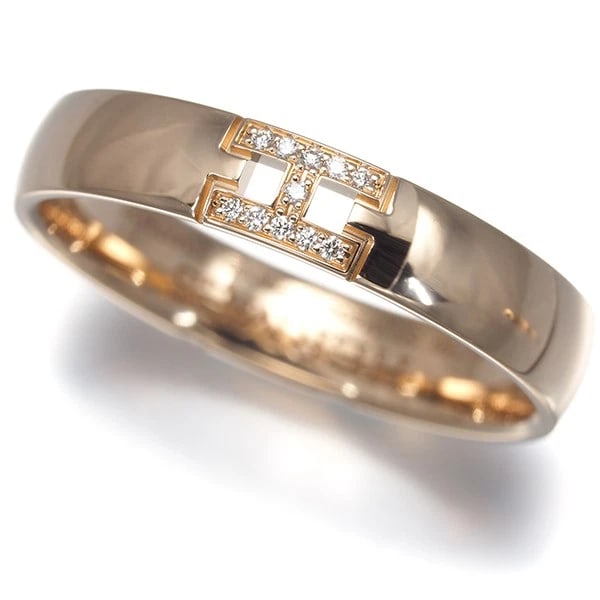 HERMES RING DIAMOND EVER HERAKLES 18K 750 ROSE GOLD: HERMES Ring Diamond Ever Herakles 18K 750 Rose Gold Brand: HERMES Type: Ring Material: 18K / 750 / Rose Gold, Main Stone/Creation NATURAL Color: Rose Gold Size: US 6.5 Accessories: None Ac