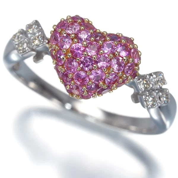 KASAHARA MASUMI RING PINK SAPPHIRE DIAMOND: KASAHARA MASUMI Ring Pink Sapphire Diamond Brand: KASAHARA MASUMI Type: Ring Material: 18K / 750 / White Gold 18K / 750 / Rose Gold, Main Stone/Creation Natural Color: WG,Rg Size: US 7 Accessories