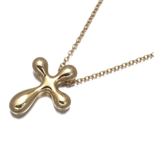 TIFFANY&CO. NECKLACE SMALL CROSS 18K 750 YELLOW GOLD: Tiffany&Co. Necklace Small Cross 18K 750 Yellow Gold Brand: Tiffany & Co. Type: Necklace Material: 18K / 750 / Yellow Gold, Color: YEllow Gold Size: Necklace length: 41cm Pendant size: 15.8 x 12.2mm