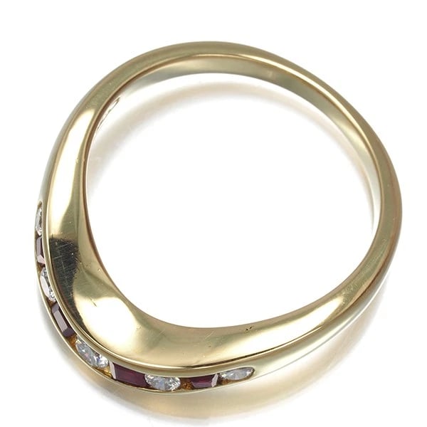 DAMIANI RING RUBY DIAMOND WAVE SQUARE CUT - 3