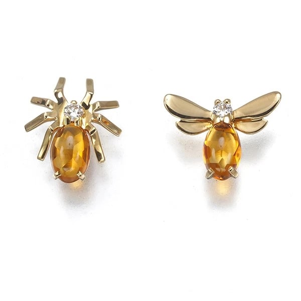 CHAUMET EARRINGS CITRINE DIAMOND ATTRAPE-MOI: CHAUMET Earrings Citrine Diamond Attrape-moi Brand: CHAUMET Type: Earring Material: 18K / 750 / Yellow Gold, Main Stone/Creation Natural Color: Rose Gold Size: Design Size Bee: Approximately 8.6 x 12.