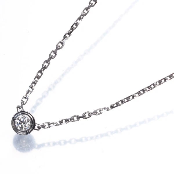 CARTIER NECKLACE DIAMOND 18K 750 WHITE GOLD: Cartier Necklace Diamond 18K 750 White Gold Brand: Cartier Type: Necklace Material: 18K / 750 / White Gold, Main Stone/Creation Natural Color: white gold Size: Necklace length: 38 / 41cm Pendant size: