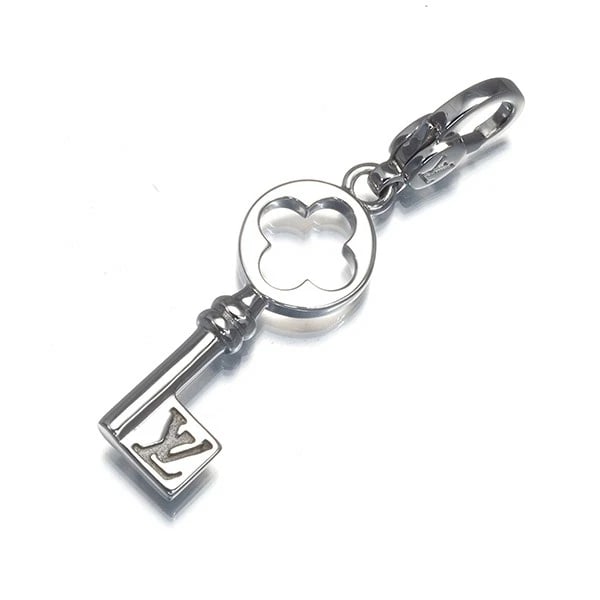 LOUIS VUITTON PENDANT CHARM 18K WG: Louis Vuitton Pendant Charm 18K WG Brand: Louis Vuitton Type: Pendant Material: 18K / 750 / White Gold, Color: white gold Size: Design size: 20.3 x 8.0mm Total length of the pendant including the bail