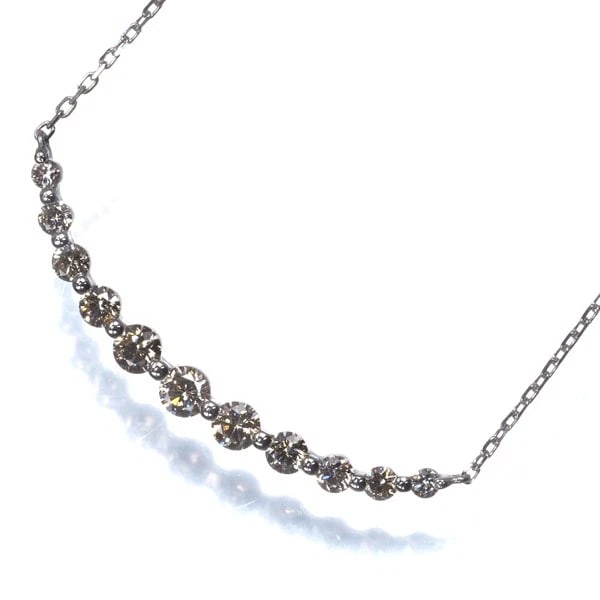 BROWN DIAMOND NECKLACE 900 850 PLATINUM: Brown Diamond Necklace 900 850 Platinum Brand: Unbranded Type: Necklace Material: 900 / 850 / Platinum, Main Stone/Creation Natural Color: Silver Size: Necklace length: 44cm AdjUS table to short lengt