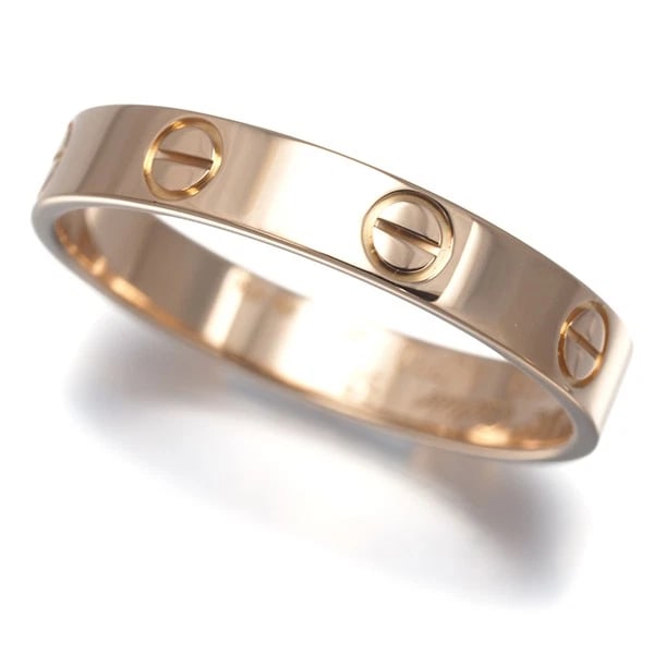 CARTIER RING LOVE SM 18K 750 ROSE GOLD: Cartier Ring Love SM 18K 750 Rose Gold Brand: Cartier Type: Ring Material: 18K / 750 / Rose Gold, Color: Rose Gold Size: US 8 Accessories: None Accessories Notice: When purchasing pre-owne