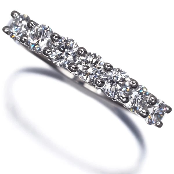 RING DIAMOND 950 PLATINUM: Ring Diamond 950 Platinum Brand: GSTV Type: Ring Material: 950 / Platinum, Main Stone/Creation Natural Color: Silver Size: US 7.25 - 7.5 Accessories: None Accessories Notice: When purchasi