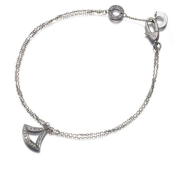 BVLGARI BRACELET DIAMOND 18K 750 WHITE GOLD: BVLGARI Bracelet Diamond 18K 750 White Gold Brand: BVLGARI Type: Bracelet Material: 18K / 750 / White Gold, Main Stone/Creation Natural Color: white gold Size: Inner circumference: 14.5 / 17cm Design 