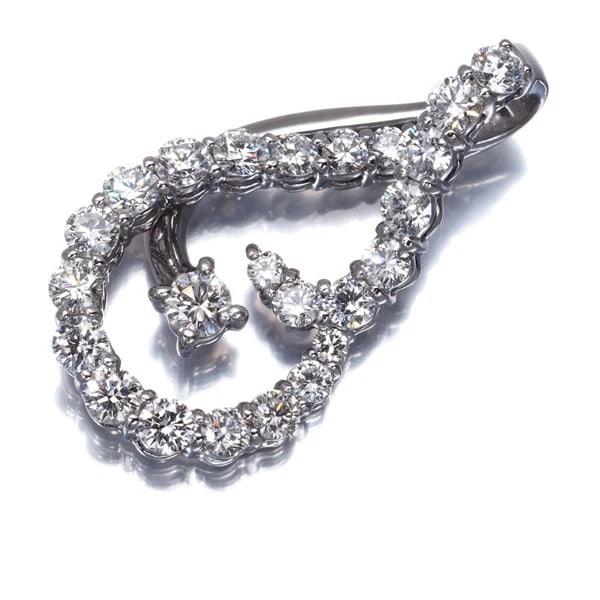 MONNICKENDAM PENDANT DIAMOND: MONNICKENDAM Pendant Diamond Brand: MONNICKENDAM Type: Pendant Material: 18K / 750 / White Gold, Main Stone/Creation Natural Color: white gold Size: Design size: 28.6 x 15.8mm Bail inner diameter: 7.7