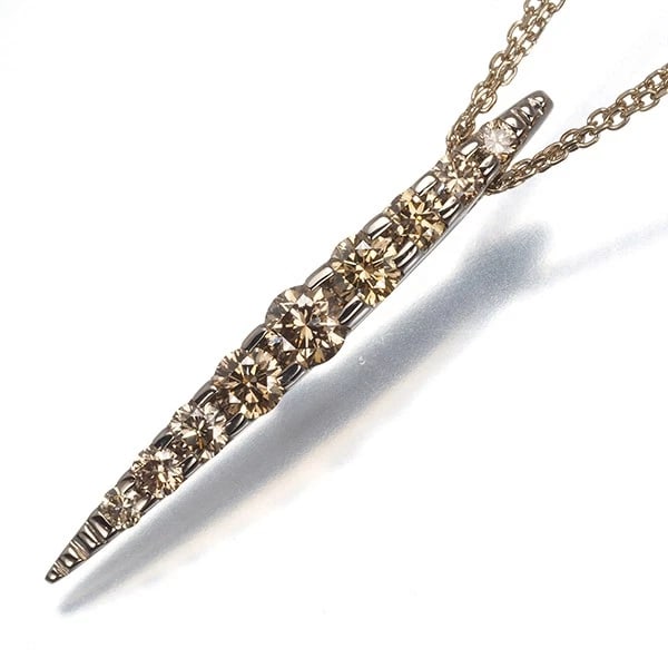 KASHIKEY NECKLACE DIAMOND NAKED-STRAND 18K 750 BROWN GOLD: KASHIKEY Necklace Diamond Naked-strand 18K 750 Brown Gold Brand: KASHIKEY Type: Necklace Material: 18K / 750 / Brown Gold , Main Stone/Creation Natural Color: BrownGold Size: Necklace length: 40 - 45c