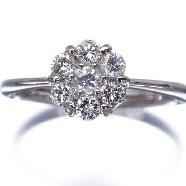 DIAMONDFLOWER RING 900 PLATINUM - 2