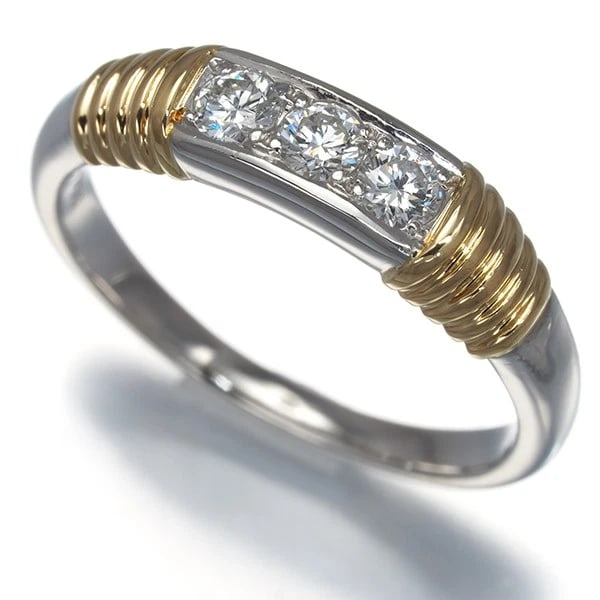 CHRISTIAN DIOR RING DIAMOND BICOLOR: Christian Dior Ring Diamond Bicolor Brand: Christian Dior Type: Ring Material: Pt 950/18K YG, Main Stone/Creation Natural Color: YEllow Gold Size: US 6.5-6.75 Accessories: None Accessories