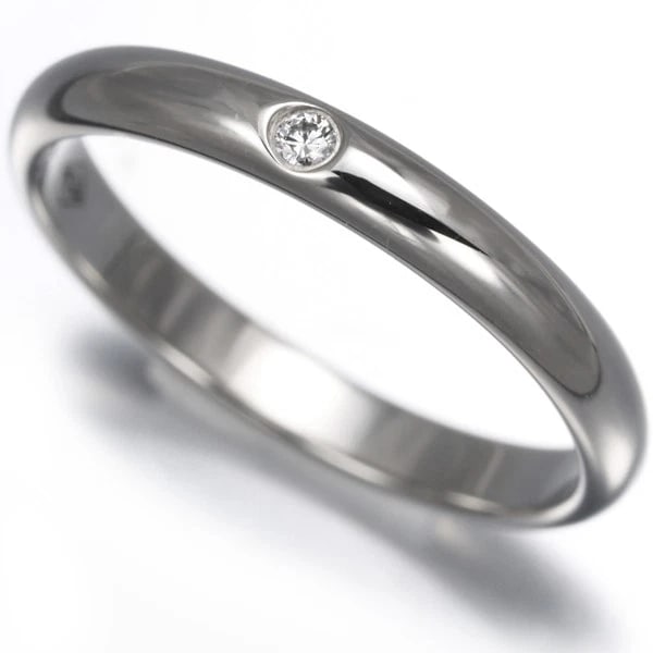 CARTIER RING DIAMOND WEDDING BAND 950 PLATINUM: Cartier Ring Diamond Wedding Band 950 Platinum Brand: Cartier Type: Ring Material: 950 Platinum, Main Stone/Creation Natural Color: Silver Size: US 4 - 4.25 Accessories: None Accessories N