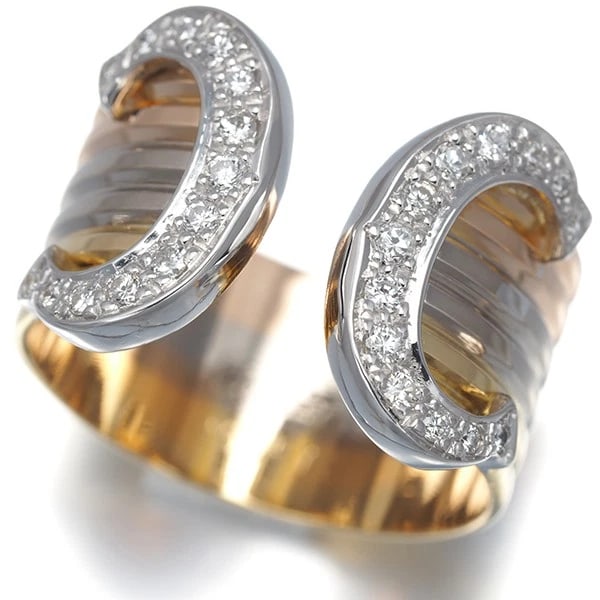 CARTIER RING DIAMOND 3COLOR LM 18K YG/WG/RG: Cartier Ring Diamond 3color LM 18K YG/WG/RG Brand: Cartier Type: Ring Material: 18K YG/WG/RG, Main Stone/Creation Natural Color: YG/WG/RG Size: US 7 Accessories: None Accessories Notice: W