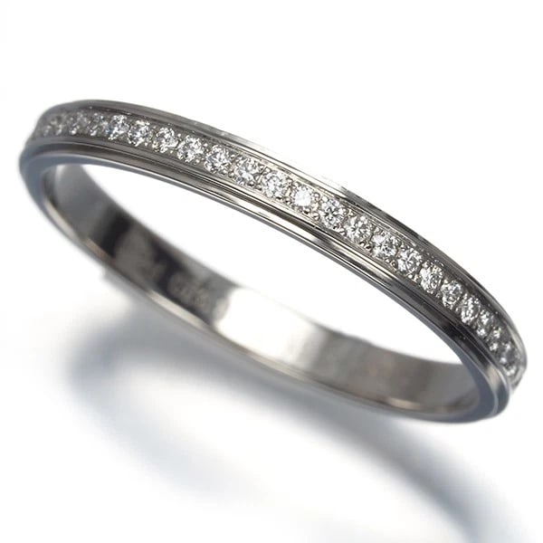 CARTIER RING DIAMOND D'AMOUR FULL ETERNITY 950 PLATINUM: Cartier Ring Diamond d'Amour Full Eternity 950 Platinum Brand: Cartier Type: Ring Material: 950 / Platinum, Main Stone/Creation Natural Color: Silver Size: US 5.5 - 5.75 Accessories: None