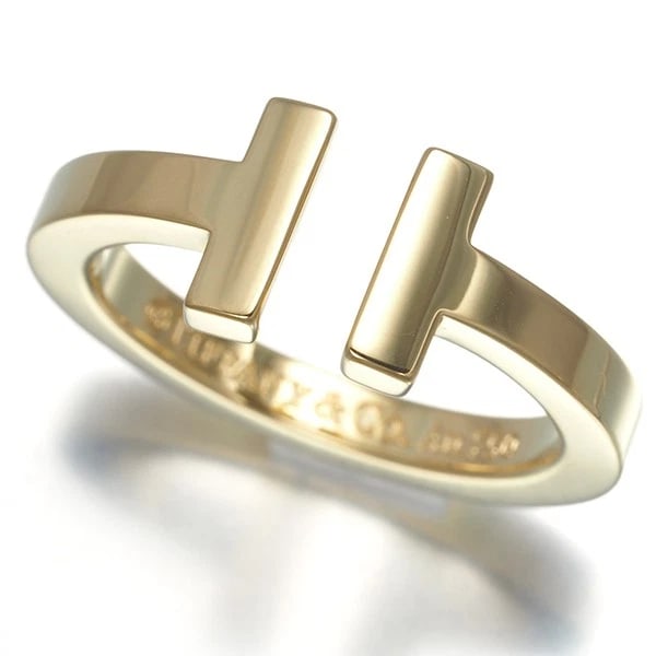 TIFFANY&CO. RING TIFFANY T SQUARE18K 750 YELLOW GOLD: Tiffany&Co. Ring Tiffany T Square18K 750 Yellow Gold Brand: Tiffany & Co. Type: Ring Material: 18K / 750 / Yellow Gold, Color: YEllow Gold Size: US 5.5 - 5.75 Accessories: None Accessories Notice: