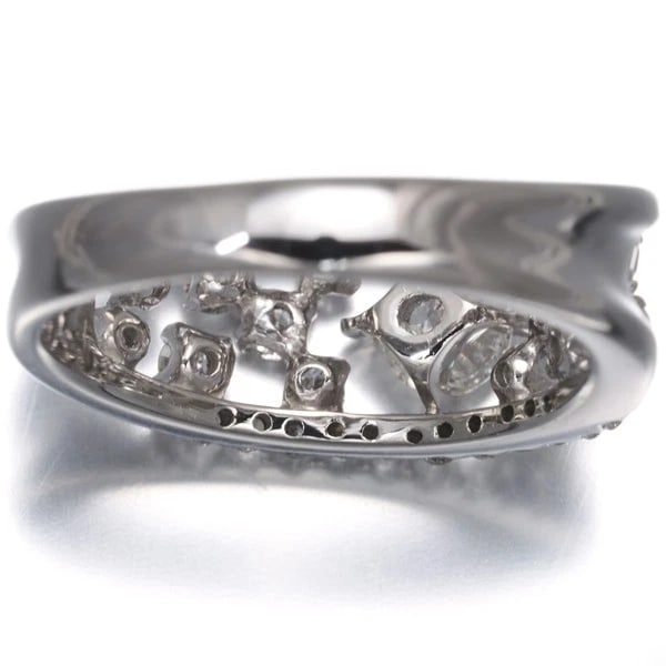 DIAMONDOPENWORK RING 900 PLATINUM - 4