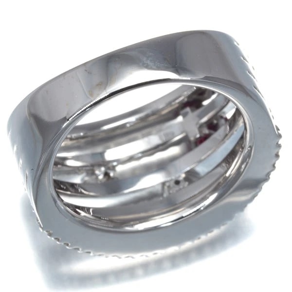RUBY RING 18K 750 WHITE GOLD - 4