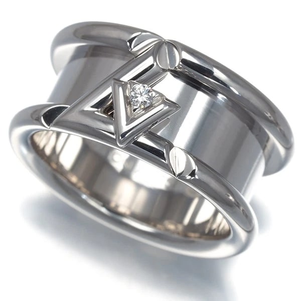 LOUIS VUITTON RING DIAMOND VOLT ONE 750 WHITE GOLD: Louis Vuitton Ring Diamond Volt One 750 White Gold Brand: Louis Vuitton Type: Ring Material: 18K / 750 / White Gold, Main Stone/Creation NATURAL Color: white gold Size: US 6 Accessories: None