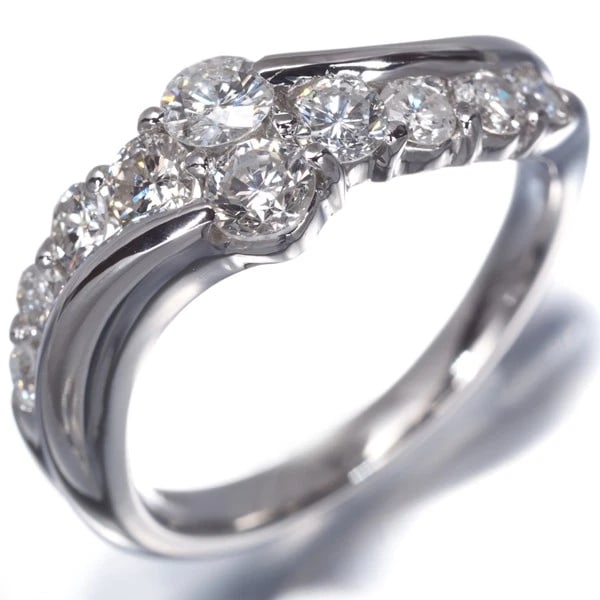 DIAMOND10P RING 900 PLATINUM - 3