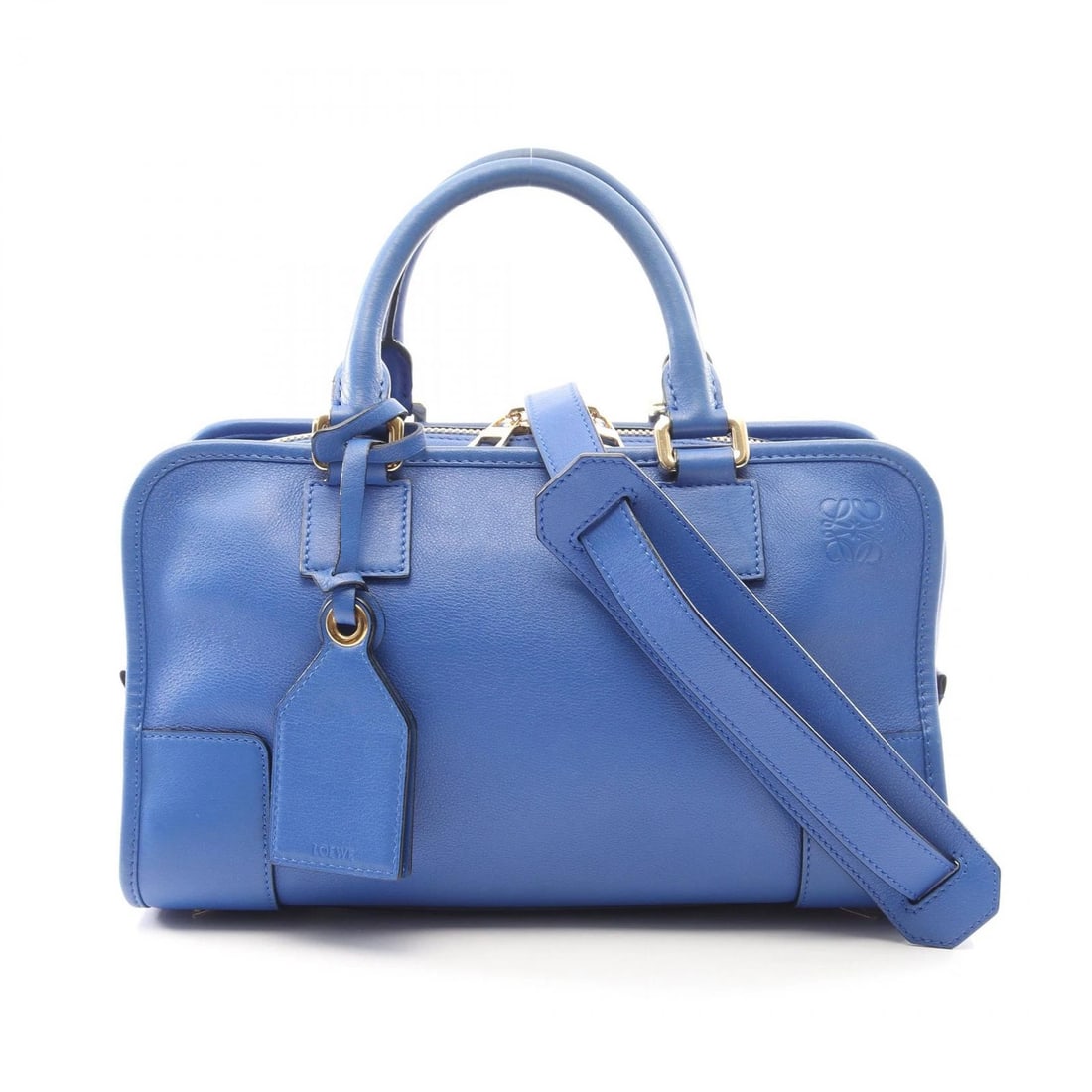 LOEWE AMAZONA 28 SHOULDER CROSSBODY HANDBAG: LOEWE Amazona 28 Shoulder Crossbody Handbag Brand: LOEWE Type: Handbag Material: leather Color: Blue??ish colors Size: H:16cm x W:29cm x D:12cm (H:6.3" x W:11.4" x D:4.7") Handle?30cm(11.8") Acces