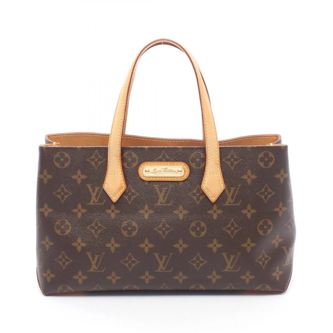 LOUIS VUITTON WILSHIRE PM TOTE HANDBAG MONOGRAM CANVAS: LOUIS VUITTON Wilshire PM Tote Handbag Monogram canvas Brand: LOUIS VUITTON Type: Handbag Material: Monogram × PVC coated canvas × leather Color: Brown??ish colors Size: H:18cm x W:30cm x D:10cm (H: