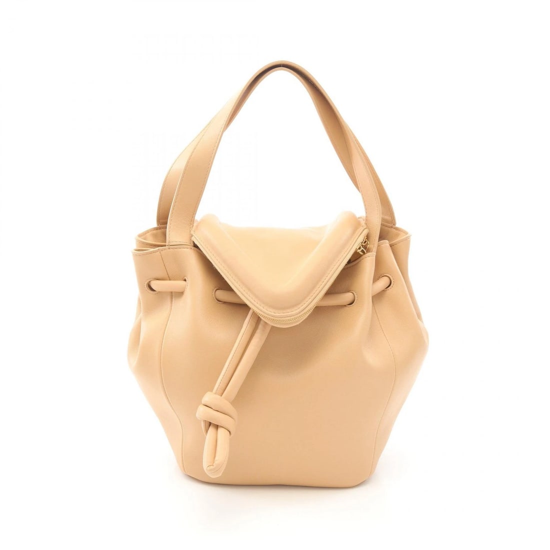 BOTTEGA VENETA BEAK HANDBAG LEATHER BEIGE (1 of 5)