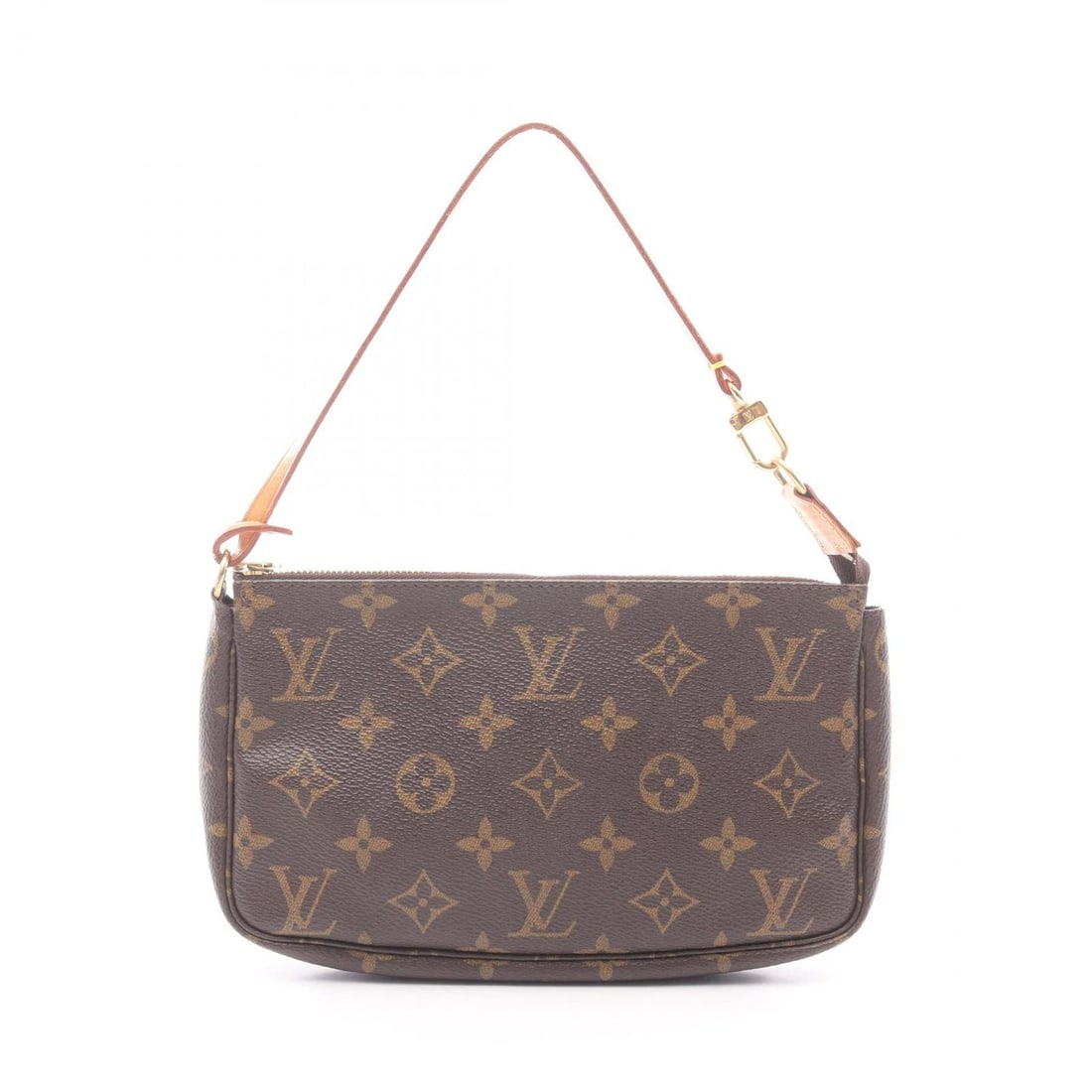 LOUIS VUITTON POCHETTE ACCESSOIRES HANDBAG: LOUIS VUITTON Pochette Accessoires Handbag Brand: LOUIS VUITTON Type: Handbag Material: Monogram × PVC coated canvas × leather Color: Brown??ish colors Size: H:13cm x W:21cm x D:3cm (H:5.1" x W:8.3"