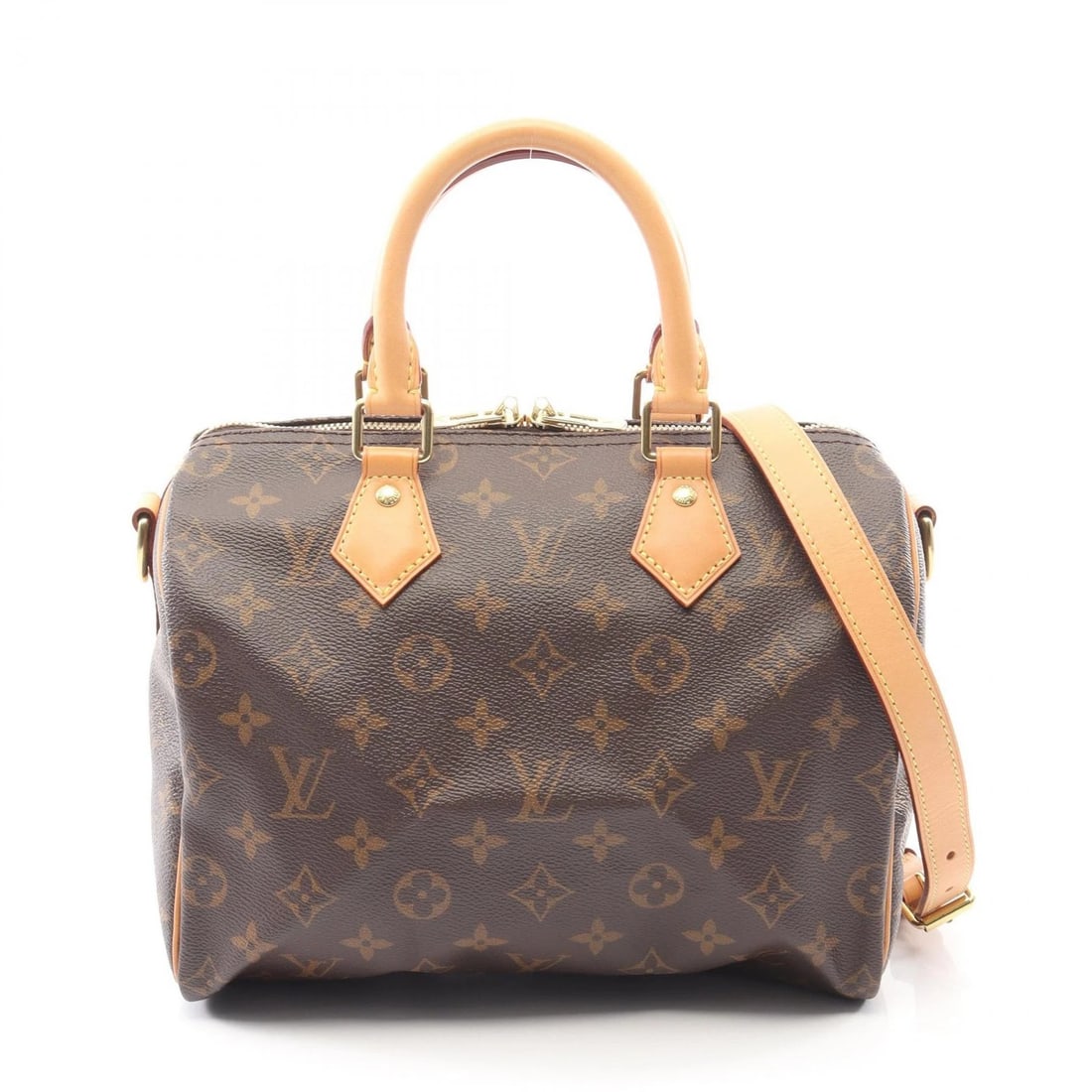 LOUIS VUITTON SPEEDY BANDOULIERE 25 HANDBAG: LOUIS VUITTON Speedy Bandouliere 25 Handbag Brand: LOUIS VUITTON Type: Handbag Material: PVC coated canvas × leather Color: Brown??ish colors Size: H:19cm x W:26cm x D:15cm (H:7.5" x W:10.2" x D:5.9"