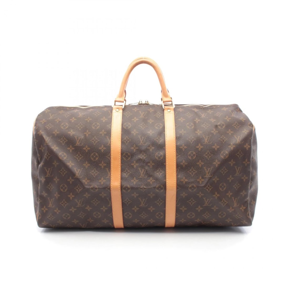LOUIS VUITTON KEEPALL 55 HANDBAG MONOGRAM CANVAS: LOUIS VUITTON Keepall 55 Handbag Monogram canvas Brand: LOUIS VUITTON Type: Boston bag Material: Monogram × PVC coated canvas × leather Color: Brown??ish colors Size: H:30cm x W:56cm x D:25cm (H:11.