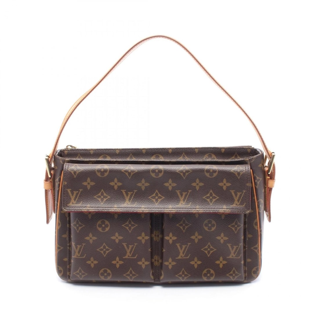 LOUIS VUITTON VIVACITE GM SHOULDER HAND BAG: LOUIS VUITTON Vivacite GM shoulder Hand bag Brand: LOUIS VUITTON Type: Shoulder Bag Material: Monogram × PVC coated canvas × leather Color: Brown??ish colors Size: H:20cm x W:32cm x D:10cm (H:7.9" x