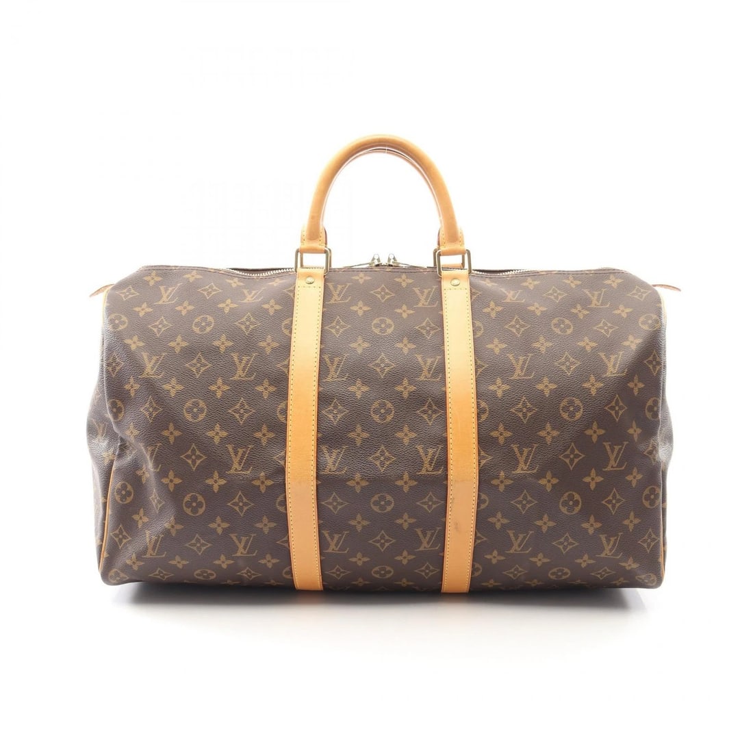 LOUIS VUITTON KEEPALL 50 HAND TRAVEL BAG: LOUIS VUITTON Keepall 50 hand travel bag Brand: LOUIS VUITTON Type: Boston bag Material: Monogram × PVC coated canvas × leather Color: Brown??ish colors Size: H:28cm x W:51cm x D:21.5cm (H:11.0" x W